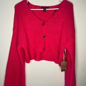 Hot pink Forever 21 sweater.